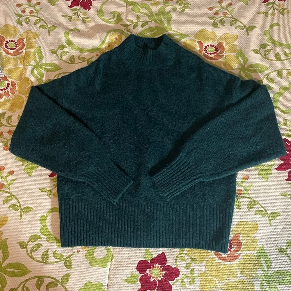 monki forest green knitted mock neck - Picture 1 of 5